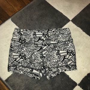 Patterned workout shorts